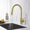 Kibi Circular Single Handle Pull Down Kitchen Faucet KKF2013BG - alternate 7